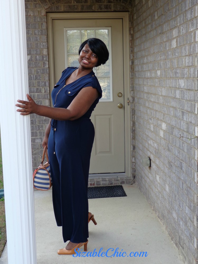 navy Jumpsuit Birmingham Blogger