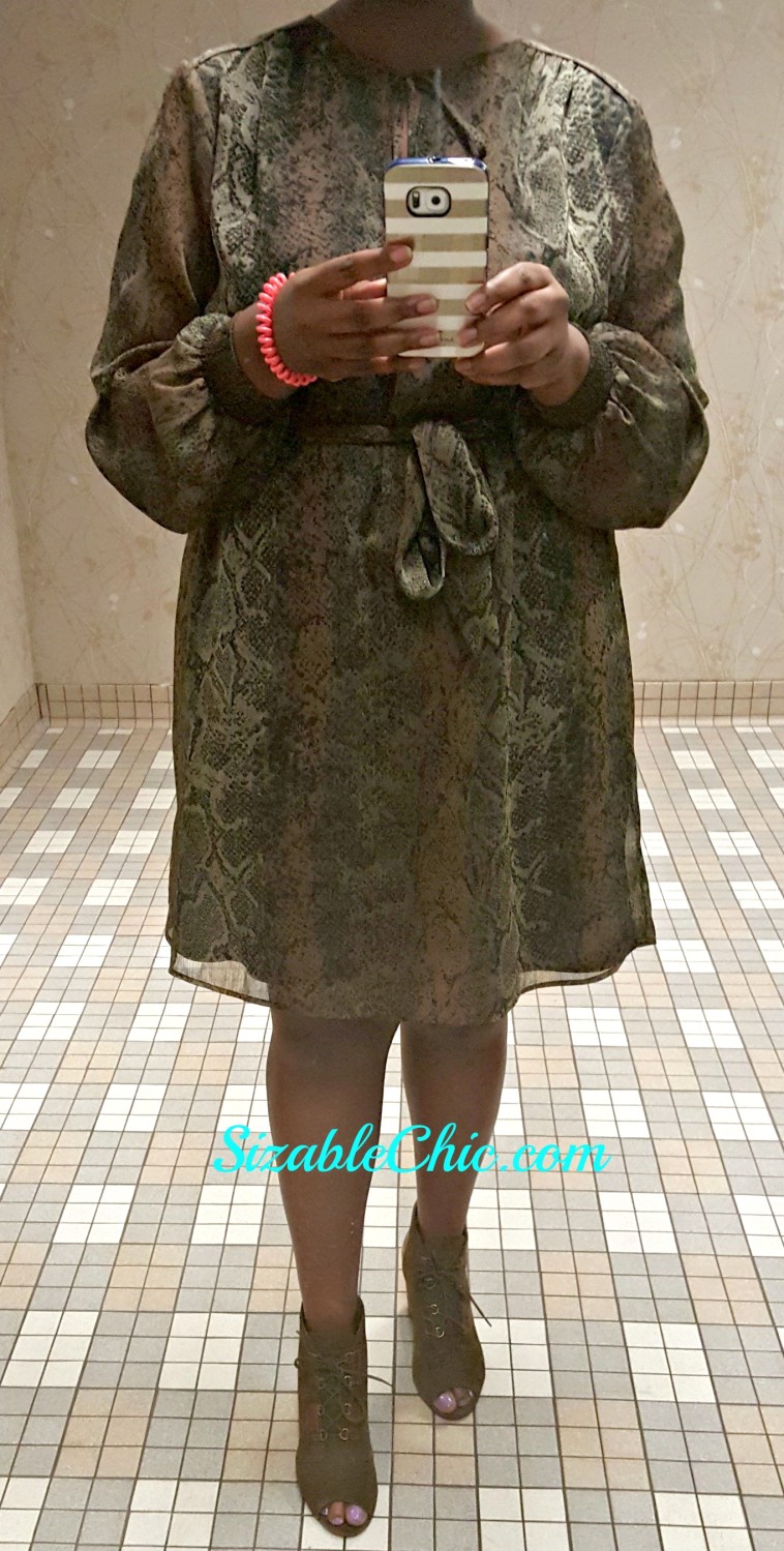 Olive Green Heritage Animal Print Banana Republic Dress